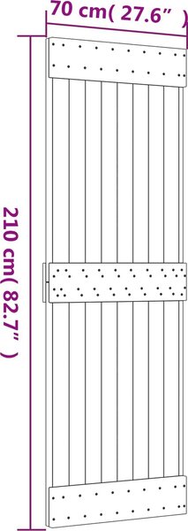 VidaXL Posuvné dveře Přirozená a černá 70 x 210 cm [3445152]