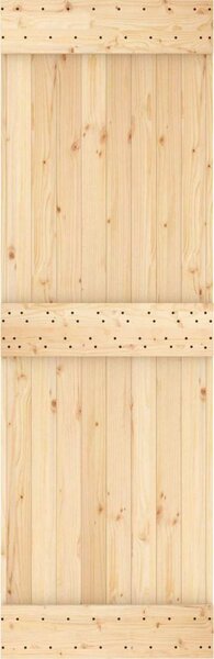 VidaXL Posuvné dveře Přirozená a černá 70 x 210 cm [3445152]