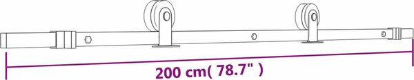VidaXL Posuvné dveře 95 x 210 cm Masivní borové dřevo (neupravené) [3444985]
