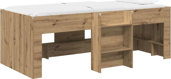 VidaXL Dětská vysoká postel 98.5 x 200 cm Kompozitní dřevo [3422570] Barva: dub artisan