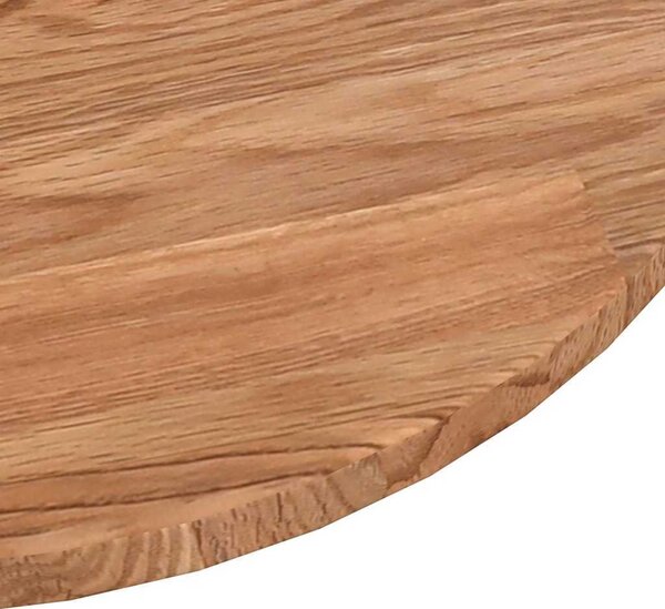VidaXL Kulatá stolní deska Ø90x1,5 cm ošetřený masivní dub [342964] Barva: světle hnědá