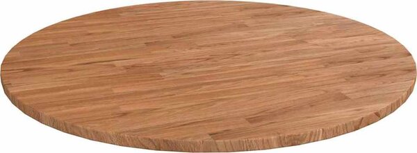VidaXL Kulatá stolní deska Ø90x1,5 cm ošetřený masivní dub [342964] Barva: světle hnědá