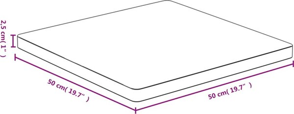 VidaXL Stolní deska 50 x 50 x 2,5 cm bambus [352699]