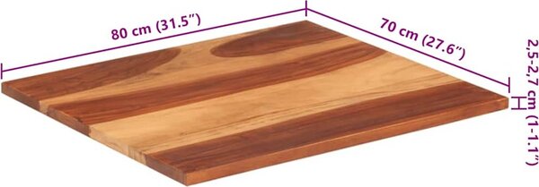 VidaXL Stolní deska masivní akáciové dřevo 25–27 mm 70 x 90 cm [285997]