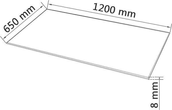 VidaXL Stolní deska 120x65 cm 8 mm tvrzené sklo mramorový design [243634] Barva: Černobílý