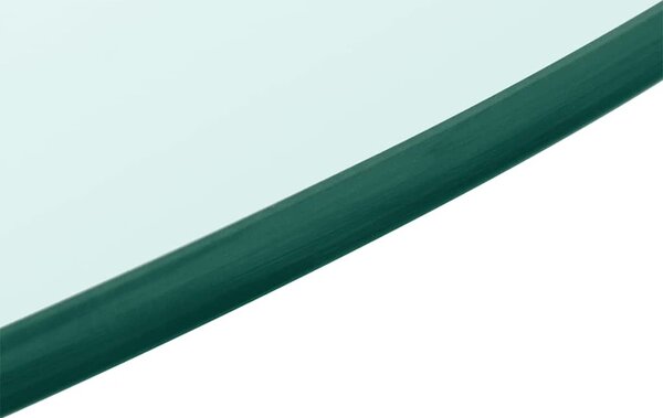 VidaXL Stolní deska Ø 70 x 0,8 cm tvrzené sklo mramorový design [244616] Barva: transparentní