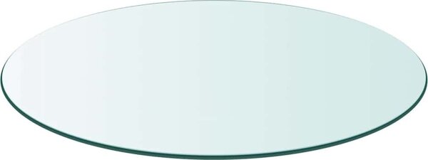 VidaXL Stolní deska Ø 70 x 0,8 cm tvrzené sklo mramorový design [244616] Barva: transparentní