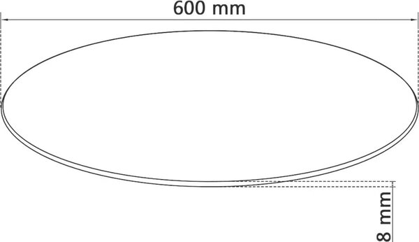 VidaXL Stolní deska Ø 60 x 0,8 cm tvrzené sklo mramorový design [322248] Barva: transparentní