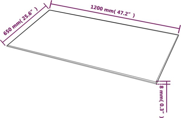 VidaXL Stolní deska 120x65 cm 8 mm tvrzené sklo mramorový design [243634] Barva: Černobílý