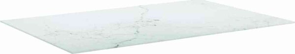 VidaXL Stolní deska 100x62 cm 8 mm tvrzené sklo mramorový design [244621] Barva: Bílá