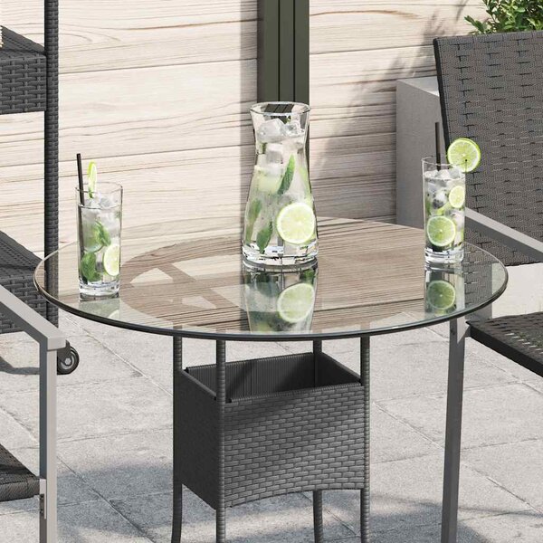 VidaXL Stolní deska Ø 60 x 0,8 cm tvrzené sklo mramorový design [322248] Barva: transparentní