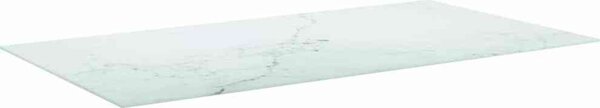 VidaXL Stolní deska 120x65 cm 8 mm tvrzené sklo mramorový design [243634] Barva: Černobílý
