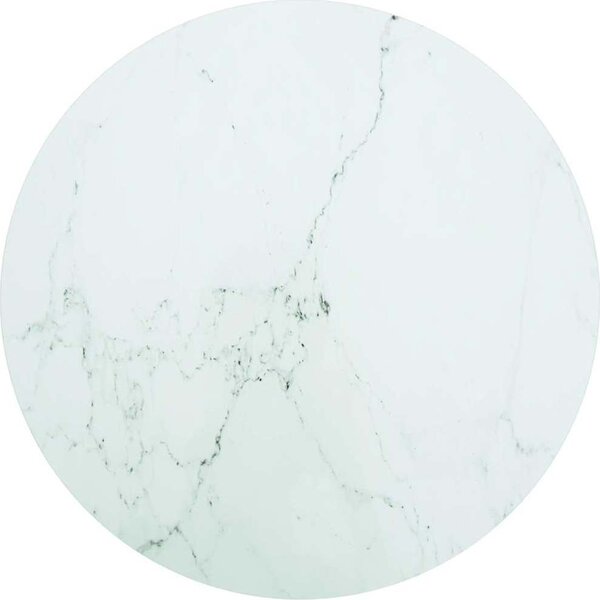VidaXL Stolní deska Ø 70 x 0,8 cm tvrzené sklo mramorový design [244616] Barva: transparentní