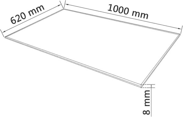 VidaXL Stolní deska 100x62 cm 8 mm tvrzené sklo mramorový design [244621] Barva: Bílá