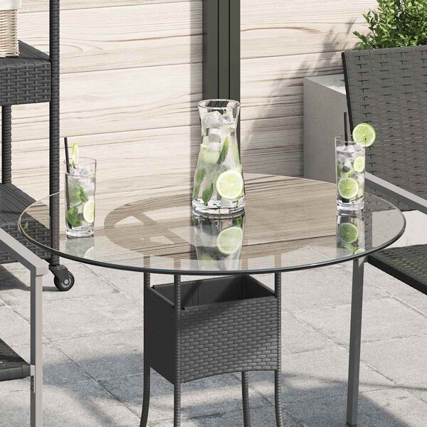 VidaXL Stolní deska Ø 70 x 0,8 cm tvrzené sklo mramorový design [244616] Barva: transparentní