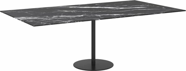 VidaXL Stolní deska 120x65 cm 8 mm tvrzené sklo mramorový design [243634] Barva: Černobílý
