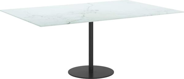VidaXL Stolní deska 100x62 cm 8 mm tvrzené sklo mramorový design [244621] Barva: Bílá