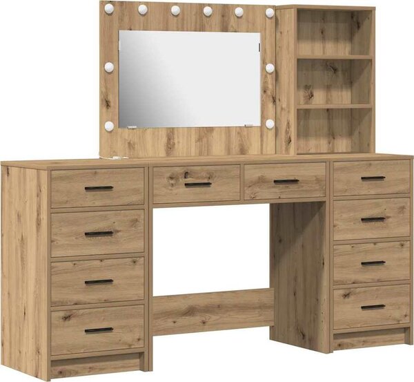 VidaXL Kosmetický stůl 3 ks 78,5 x 41 x 135 cm [3334217] Barva: Betonová šedá