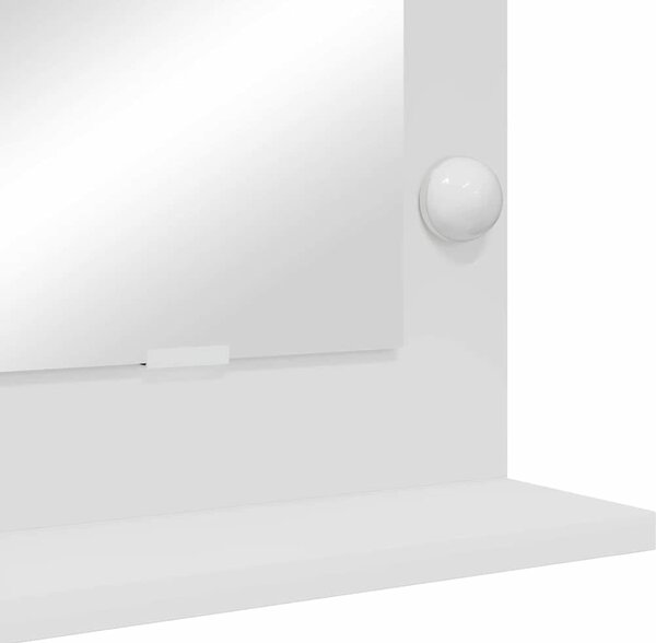 VidaXL Toaletní zrcadlo 80 x 55 x 18 cm Obdélníkový [868293] Barva: Bílá