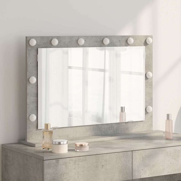 VidaXL Toaletní zrcadlo 80 x 55 x 18 cm Obdélníkový [868293] Barva: Bílá