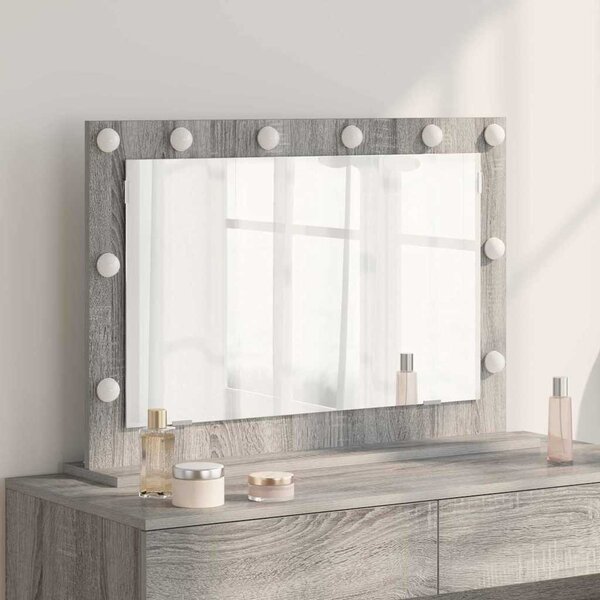 VidaXL Toaletní zrcadlo 80 x 55 x 18 cm Obdélníkový [868293] Barva: Bílá