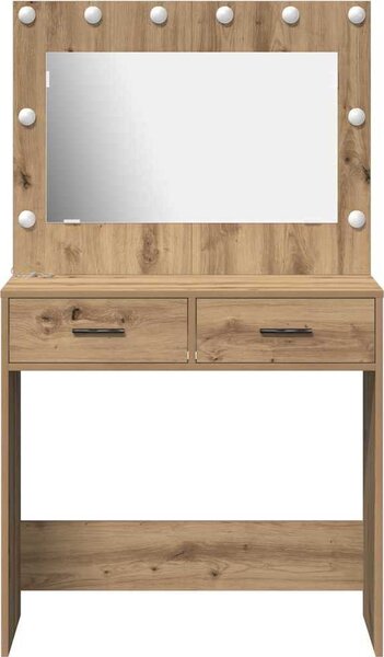 VidaXL Kosmetický stůl 78,5 x 41 x 135 cm Kompozitní dřevo [865036] Barva: Bílá