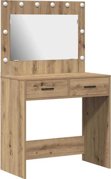 VidaXL Kosmetický stůl 78,5 x 41 x 135 cm Kompozitní dřevo [865036] Barva: Bílá