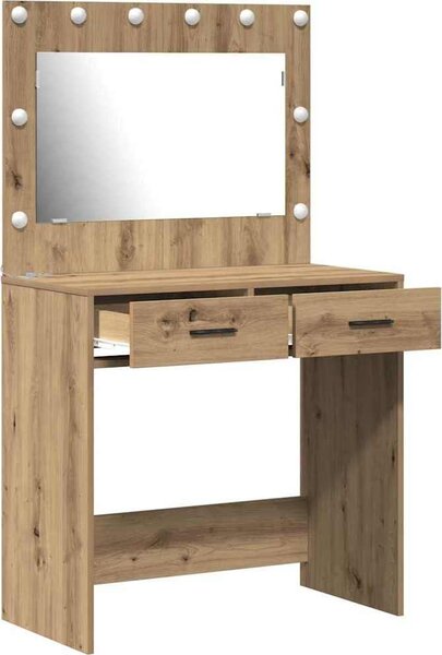 VidaXL Kosmetický stůl 78,5 x 41 x 135 cm Kompozitní dřevo [865036] Barva: Bílá