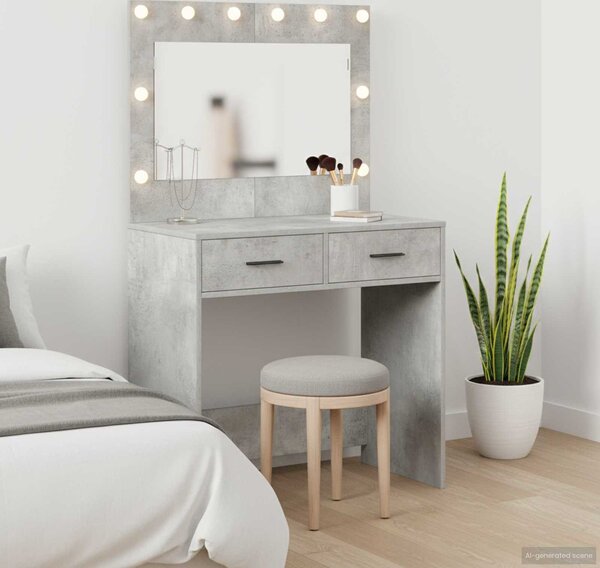 VidaXL Kosmetický stůl 78,5 x 41 x 135 cm Kompozitní dřevo [865036] Barva: Bílá