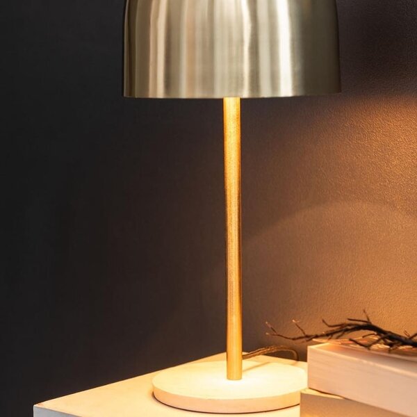 Zlatá mosazná stolní lampa J-Line Surya 49 cm