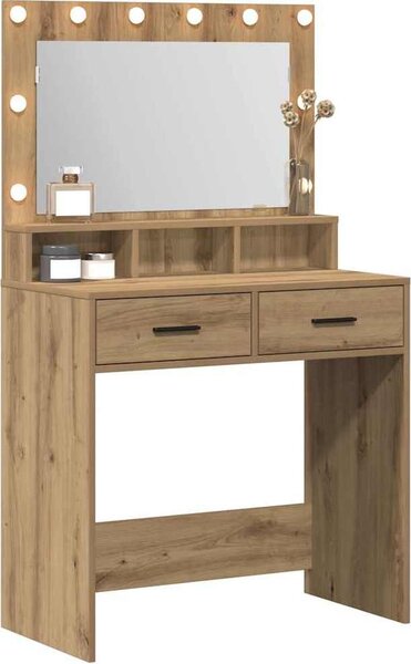 VidaXL Kosmetický stůl 79 x 41 x 135 cm Kompozitní dřevo [865090] Barva: dub sonoma