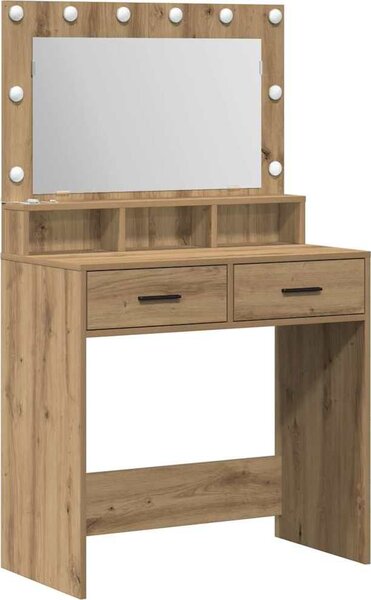 VidaXL Kosmetický stůl 79 x 41 x 135 cm Kompozitní dřevo [865090] Barva: dub sonoma
