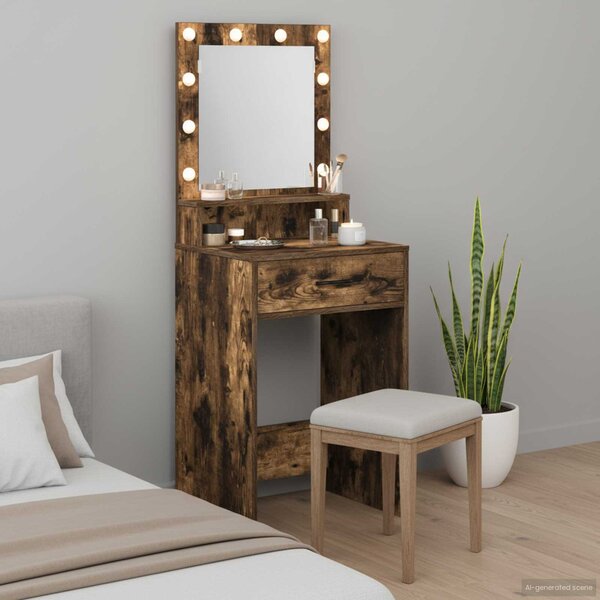 VidaXL Kosmetický stůl 50 x 41 x 135 cm Kompozitní dřevo [865099] Barva: Bílá