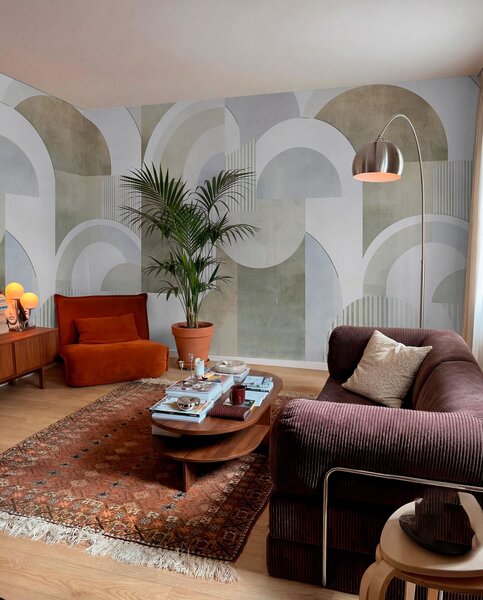 Fototapety Abstraktní geometrie ve stylu art deco s retro efektem, Fototapety abstraktní, w04079 : uwalls.cz