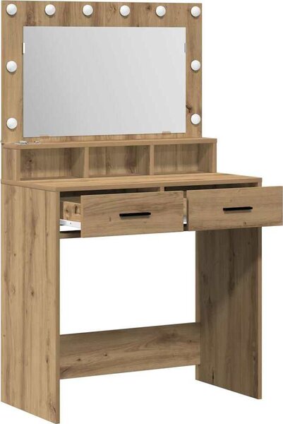 VidaXL Kosmetický stůl 79 x 41 x 135 cm Kompozitní dřevo [865090] Barva: dub sonoma
