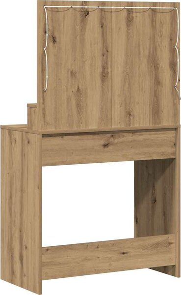 VidaXL Kosmetický stůl 79 x 41 x 135 cm Kompozitní dřevo [865090] Barva: dub sonoma