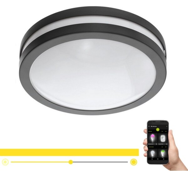Eglo 33571 - LED Stmívatelné koupel. svítidlo LOCANA LED/14W/230V IP44 antaracit
