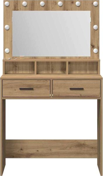 VidaXL Kosmetický stůl 79 x 41 x 135 cm Kompozitní dřevo [865090] Barva: dub sonoma