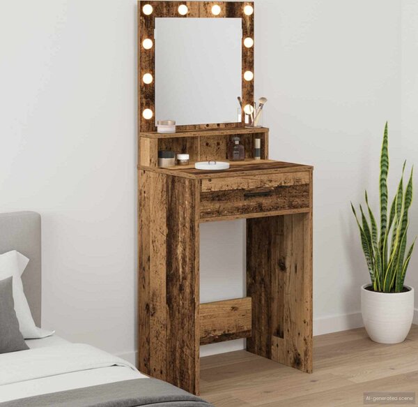 VidaXL Kosmetický stůl 50 x 41 x 135 cm Kompozitní dřevo [865099] Barva: Bílá