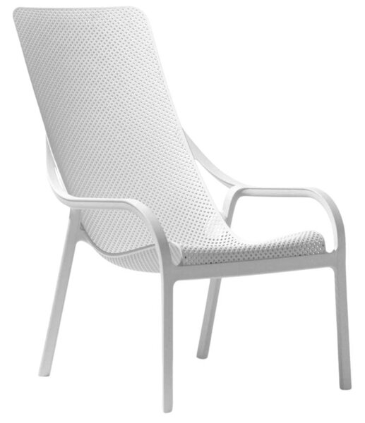 Nardi Bílé plastové zahradní lounge křeslo Net