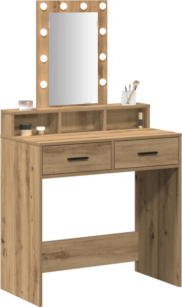 VidaXL Kosmetický stůl 79 x 41 x 140 cm Kompozitní dřevo [865171] Barva: dub artisan