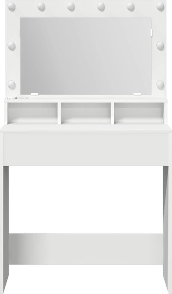 VidaXL Kosmetický stůl 78,5 x 41 x 135 cm Kompozitní dřevo [865109] Barva: Bílá