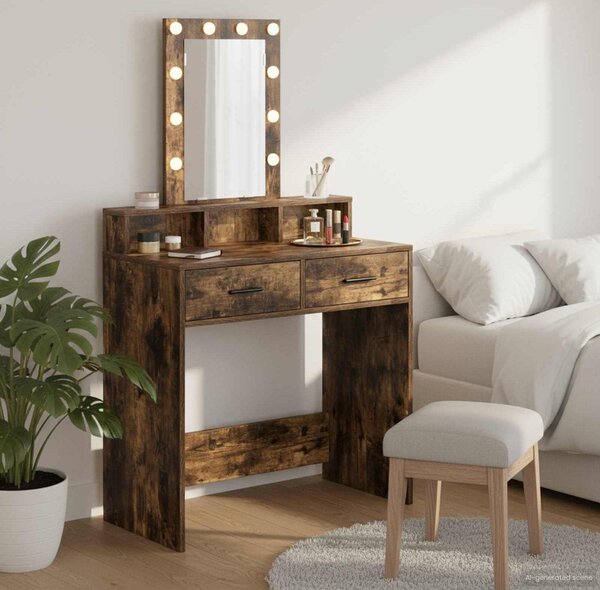 VidaXL Kosmetický stůl 79 x 41 x 140 cm Kompozitní dřevo [865171] Barva: dub artisan