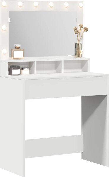 VidaXL Kosmetický stůl 78,5 x 41 x 135 cm Kompozitní dřevo [865109] Barva: Bílá