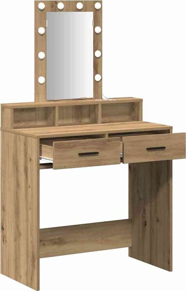 VidaXL Kosmetický stůl 79 x 41 x 140 cm Kompozitní dřevo [865171] Barva: dub artisan
