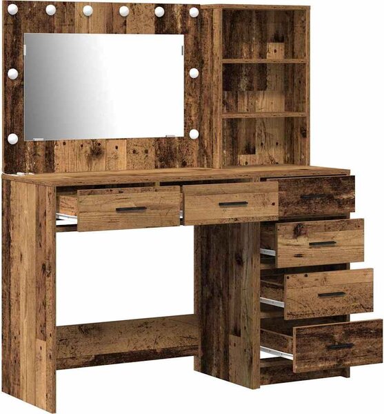 VidaXL Kosmetický stůl Hnědá 78.5 x 41 x 135 cm Kompozitní dřevo [3334198] Barva: Černý dub