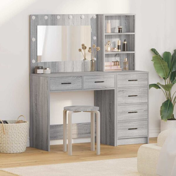 VidaXL Kosmetický stůl Hnědá 78.5 x 41 x 135 cm Kompozitní dřevo [3334198] Barva: Černý dub