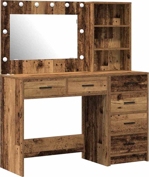 VidaXL Kosmetický stůl Hnědá 78.5 x 41 x 135 cm Kompozitní dřevo [3334198] Barva: Černý dub