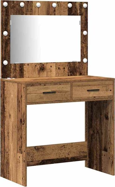 VidaXL Kosmetický stůl Hnědá 78.5 x 41 x 135 cm Kompozitní dřevo [3334198] Barva: Černý dub