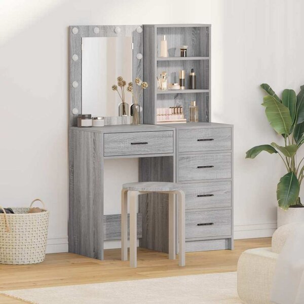 VidaXL Kosmetický stůl 2 ks 50 x 41 x 135 cm Kompozitní dřevo [3334203] Barva: Staré dřevo